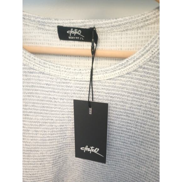 NWT Women's Large Cotton Blend Boxy Short Sleeve Shirt byCASRTO - Picture 3 of 7